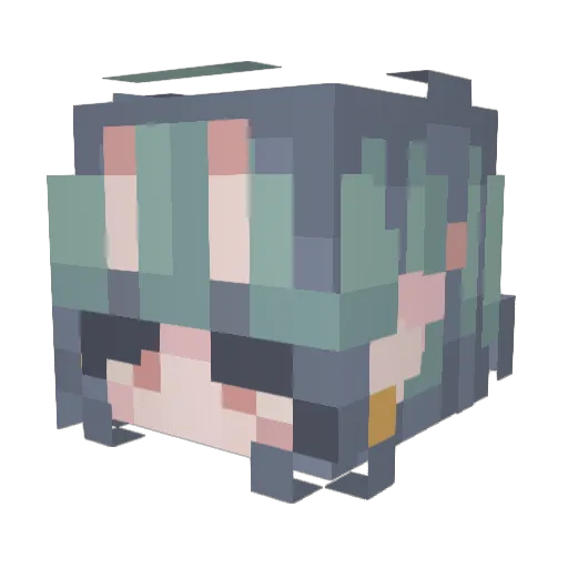 MoguuMoguu Minecraft avatar head, 3D render