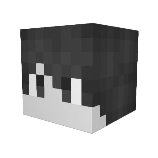 MohaFan Minecraft avatar head, 3D render