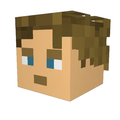 MohaLaChaise_ Minecraft avatar head, 3D render