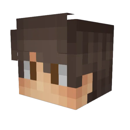 MohaLetsPlay Minecraft avatar head, 3D render