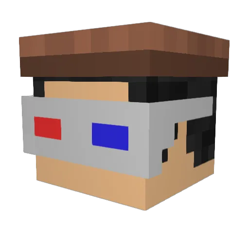 Mohaccino Minecraft avatar head, 3D render