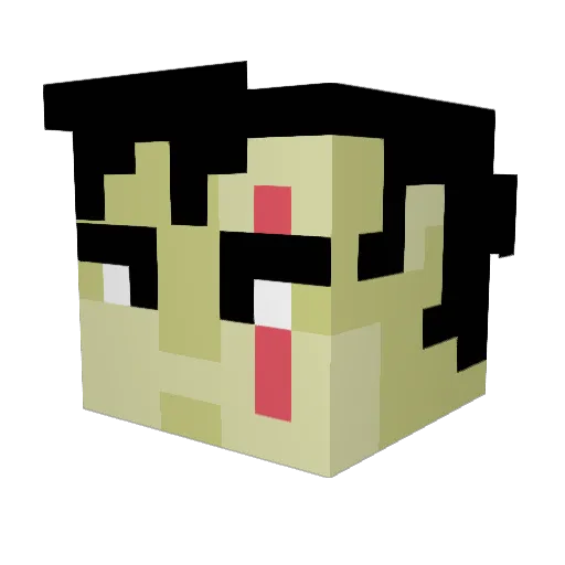 Mohafh5 Minecraft avatar head, 3D render