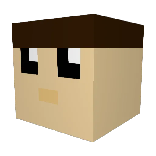 MohairB Minecraft avatar head, 3D render