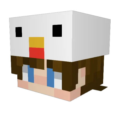 MohamedGad Minecraft avatar head, 3D render