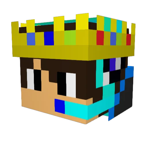 Mohammadgamerx Minecraft avatar head, 3D render