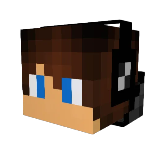Mohammed_Plays Minecraft avatar head, 3D render
