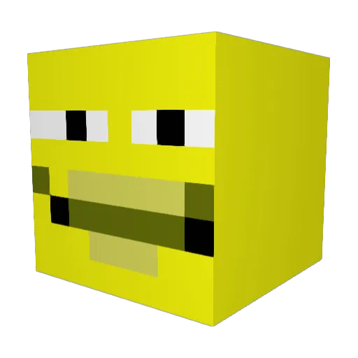 Mohegi Minecraft avatar head, 3D render