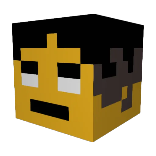 Mohid Minecraft avatar head, 3D render