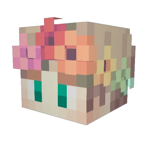 Mohnasey Minecraft avatar head, 3D render