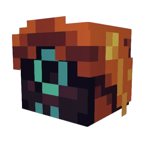Mohnfrost Minecraft avatar head, 3D render