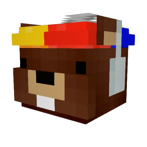 Mohud Minecraft avatar head, 3D render