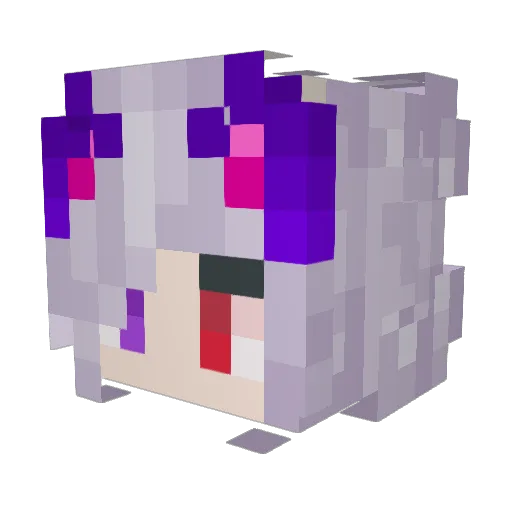 Mohumew Minecraft avatar head, 3D render