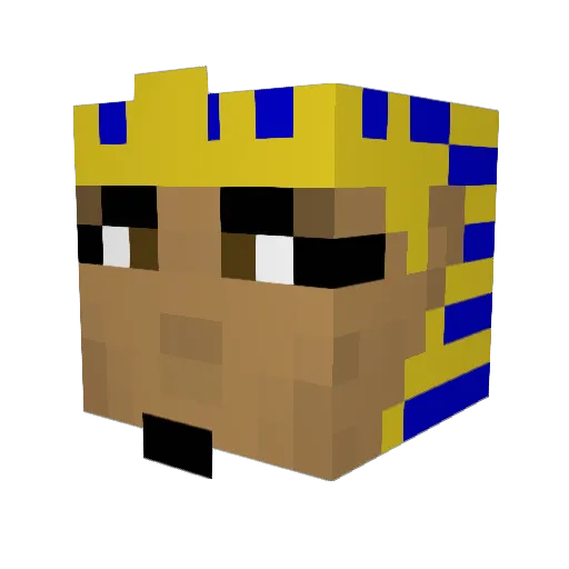 Mohzer Minecraft avatar head, 3D render