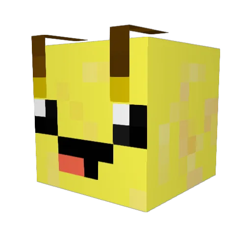 MoiNous Minecraft avatar head, 3D render