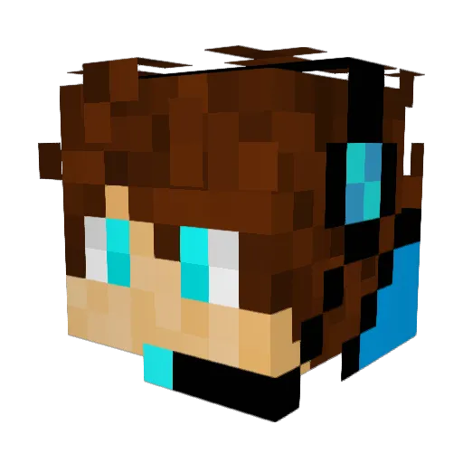 MoiSiacC Minecraft avatar head, 3D render