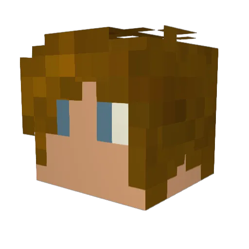 Moi_C_Victor Minecraft avatar head, 3D render