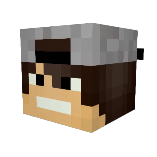 Moicraft Minecraft avatar head, 3D render
