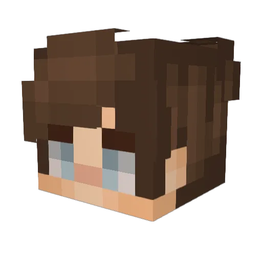 Moies Minecraft avatar head, 3D render