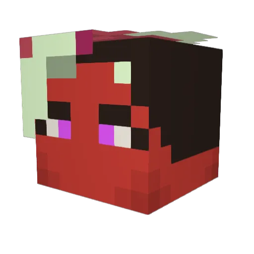 Moikaloop Minecraft avatar head, 3D render