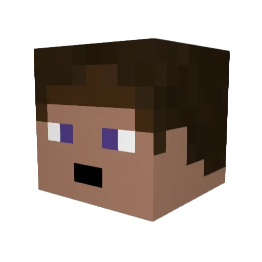 Moikeha Minecraft avatar head, 3D render