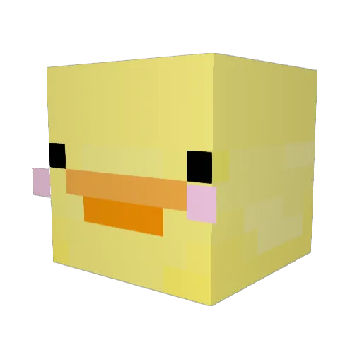 Moikel Minecraft avatar head, 3D render