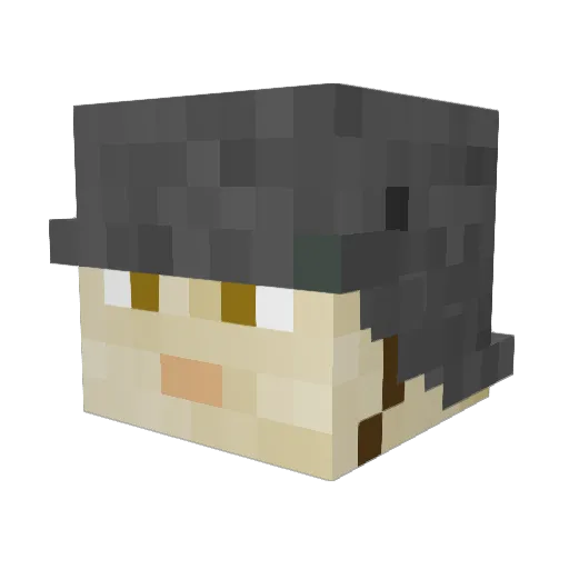 Moilepoints Minecraft avatar head, 3D render