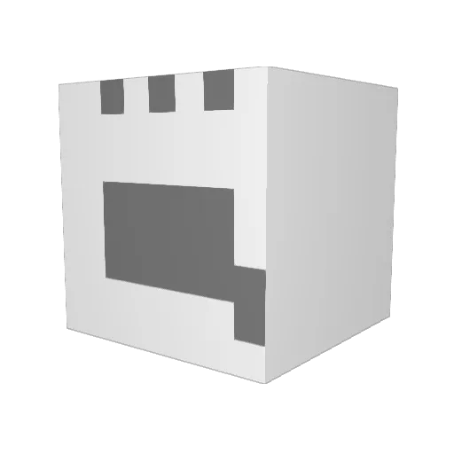Moin1214 Minecraft avatar head, 3D render