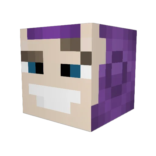 Moiney15 Minecraft avatar head, 3D render