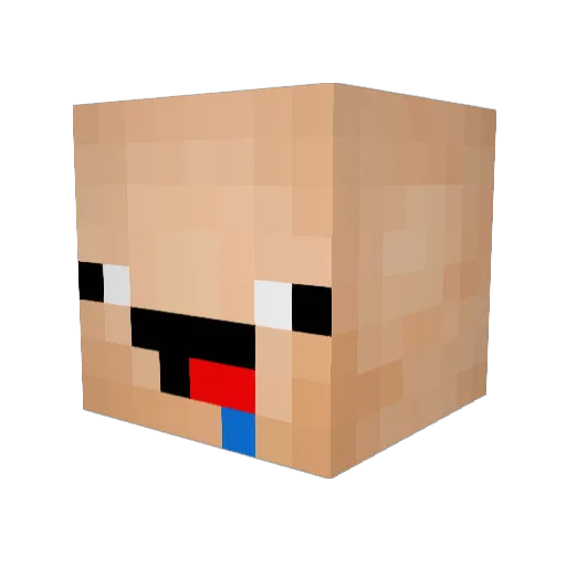 Moinmoin12 Minecraft avatar head, 3D render