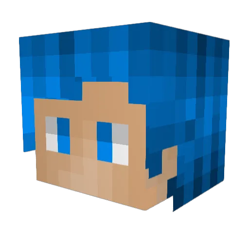 Moiple_Doiple Minecraft avatar head, 3D render