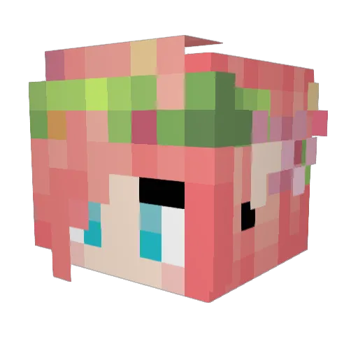 Moira05 Minecraft avatar head, 3D render