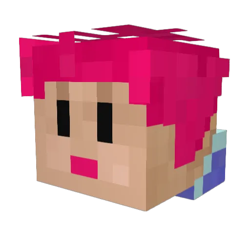 MoiraKun Minecraft avatar head, 3D render