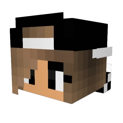 Moisen Minecraft avatar head, 3D render