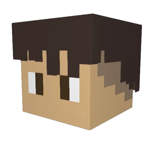 MoisesAzevedo Minecraft avatar head, 3D render