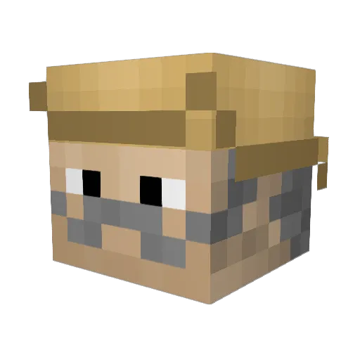 Moisey Minecraft avatar head, 3D render
