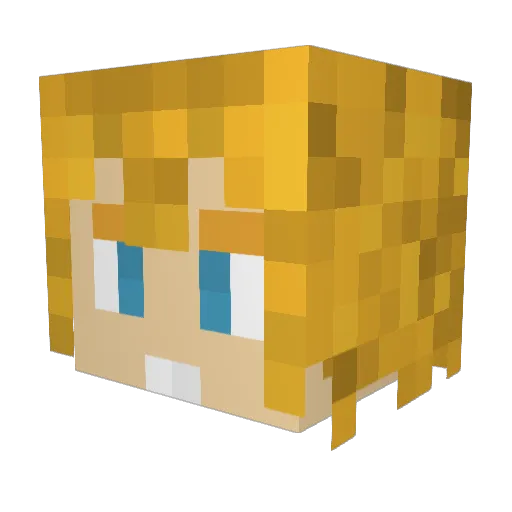Moisez Minecraft avatar head, 3D render