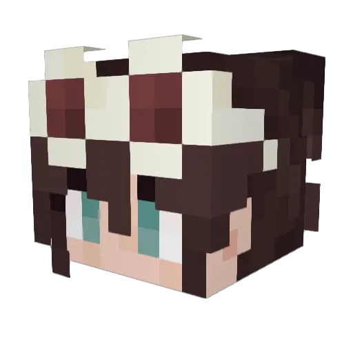 Moissarella Minecraft avatar head, 3D render