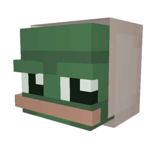 MoistAqua Minecraft avatar head, 3D render