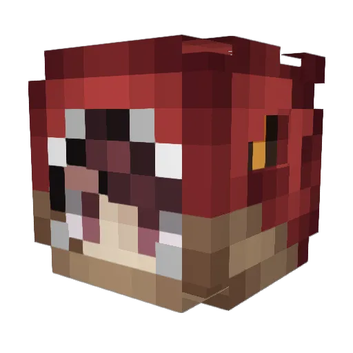 MoistAumann Minecraft avatar head, 3D render