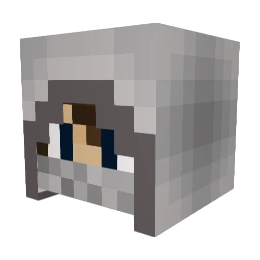 MoistBannana69 Minecraft avatar head, 3D render