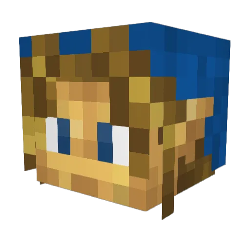 MoistCasserole Minecraft avatar head, 3D render