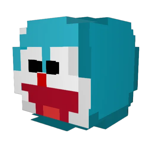 MoistCement_ Minecraft avatar head, 3D render