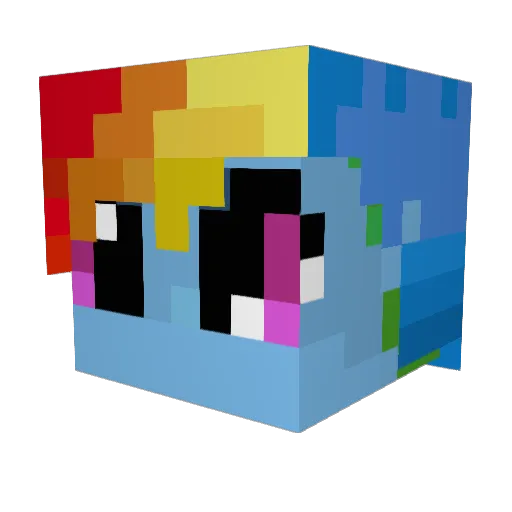 MoistDurians Minecraft avatar head, 3D render