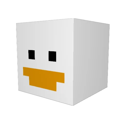 MoistGeese Minecraft avatar head, 3D render