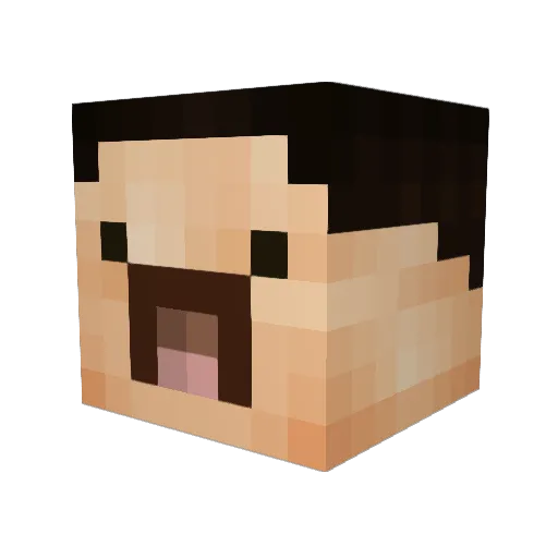 MoistGod Minecraft avatar head, 3D render
