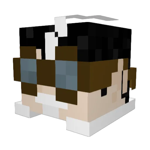 MoistMeatCurtain Minecraft avatar head, 3D render
