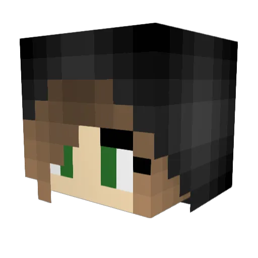 MoistMoats Minecraft avatar head, 3D render