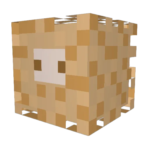 MoistPanko Minecraft avatar head, 3D render