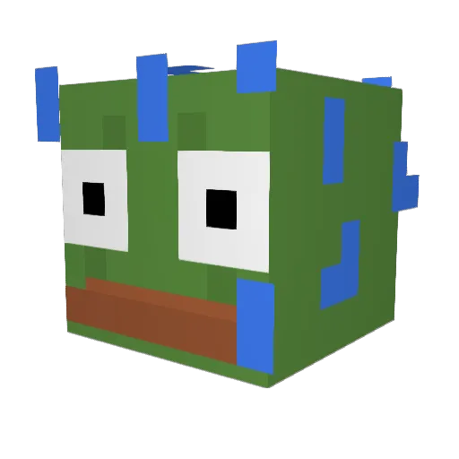 MoistSalt Minecraft avatar head, 3D render