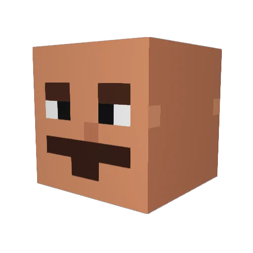 Moist_Gobbies Minecraft avatar head, 3D render